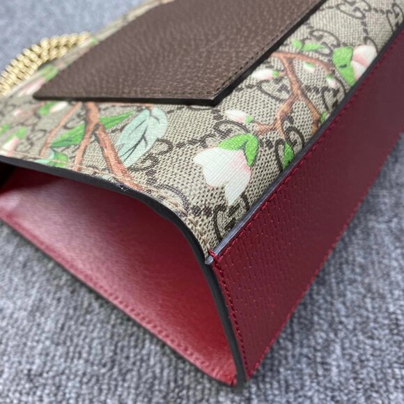 100% Authentic GUCCI Padlock Multicolor Tian Print GG Canvas Shoulder Bag - Picture 6 of 16